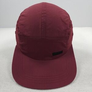 Topo Designs 5 Panel Running Hat Unisex Red Strap Back Lightweight Vented
